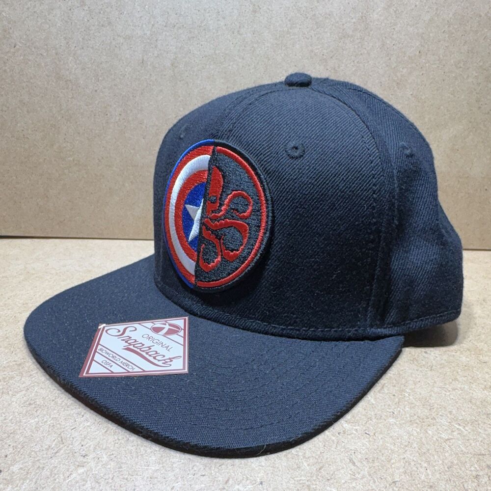 Marvel Captain America Shield/Hydra H3 Black Snapback Hat Made by Marvel Inc
